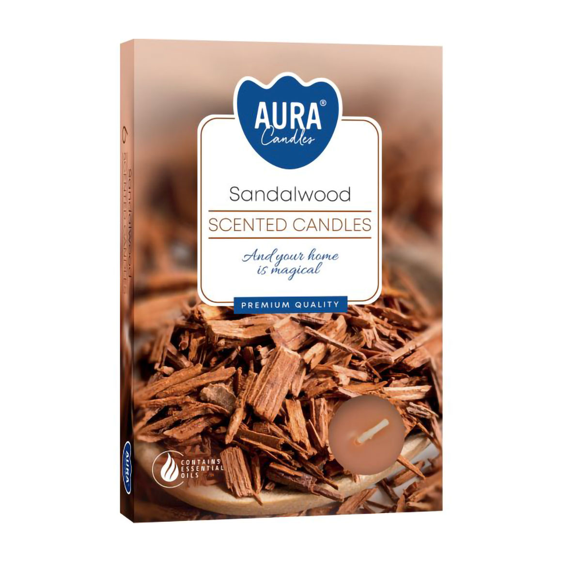 Ароматичні свічки Bispol Scented Candle Sandalwood, 6 шт (р15-81)