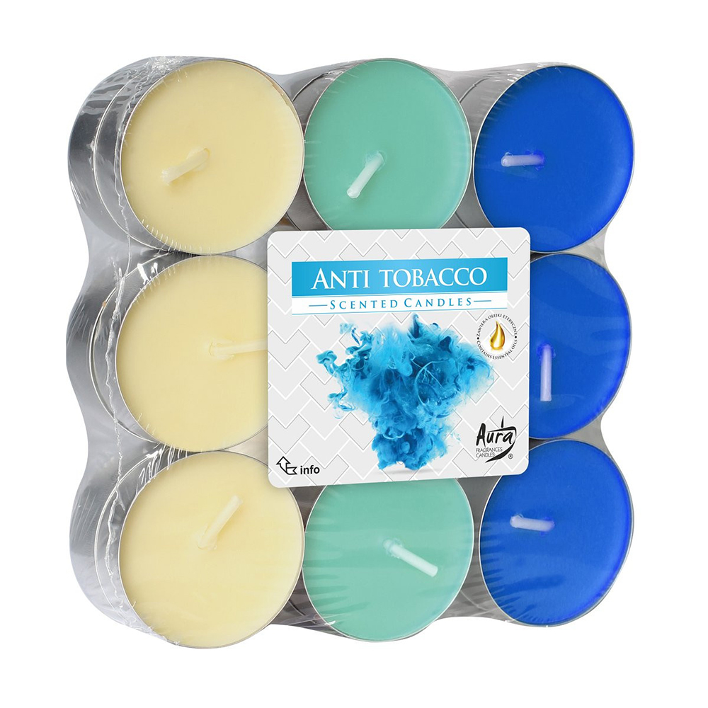 Ароматичні свічки Bispol Scented Candles Антитютюн, 18 шт