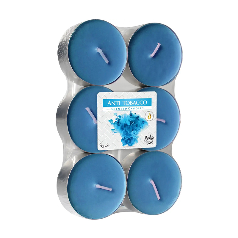 Ароматичні свічки Bispol Scented Candles Антитютюн, 6 шт
