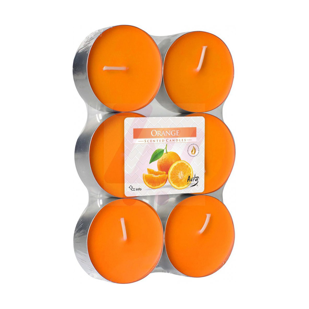 Ароматичні свічки Bispol Scented Candles Апельсин, 6 шт